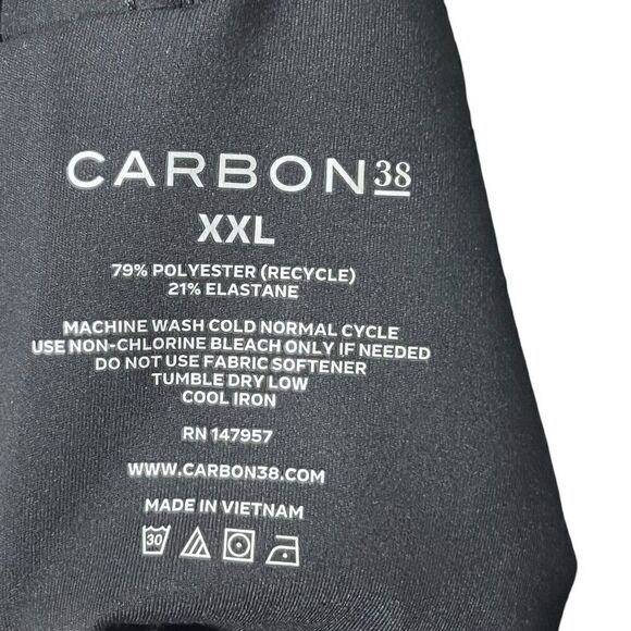 Carbon38 Cloud Compression Mini Dress XXL Black Built-In Shorts V Back - Picture 9 of 10